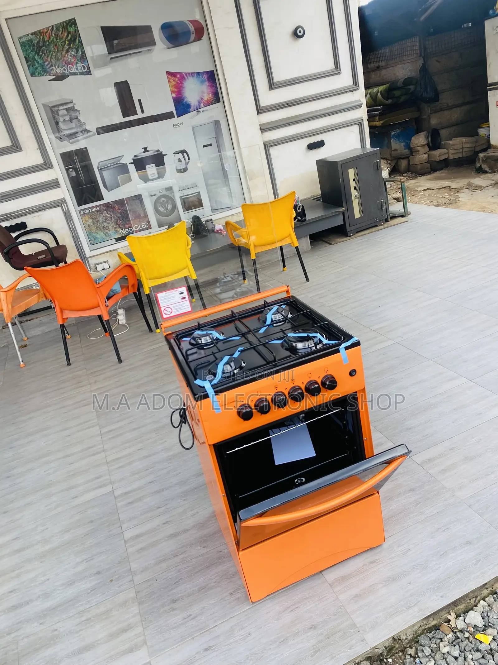 Original Volcano 50x50 Gas Oven 4 Burner(Orange).