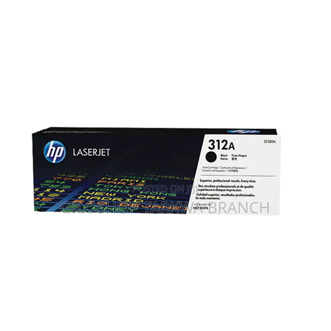 HP 312A Black Original Laserjet Toner Cartridge, CF380A