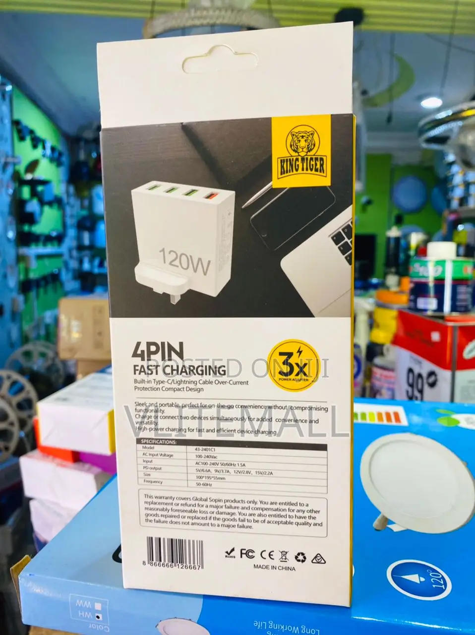 4PIN Fast Charger 120watts(43-2401c1)
