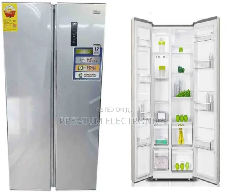 Modern Living 348L Metallic Silver Side-by-Side Nasco Fridge