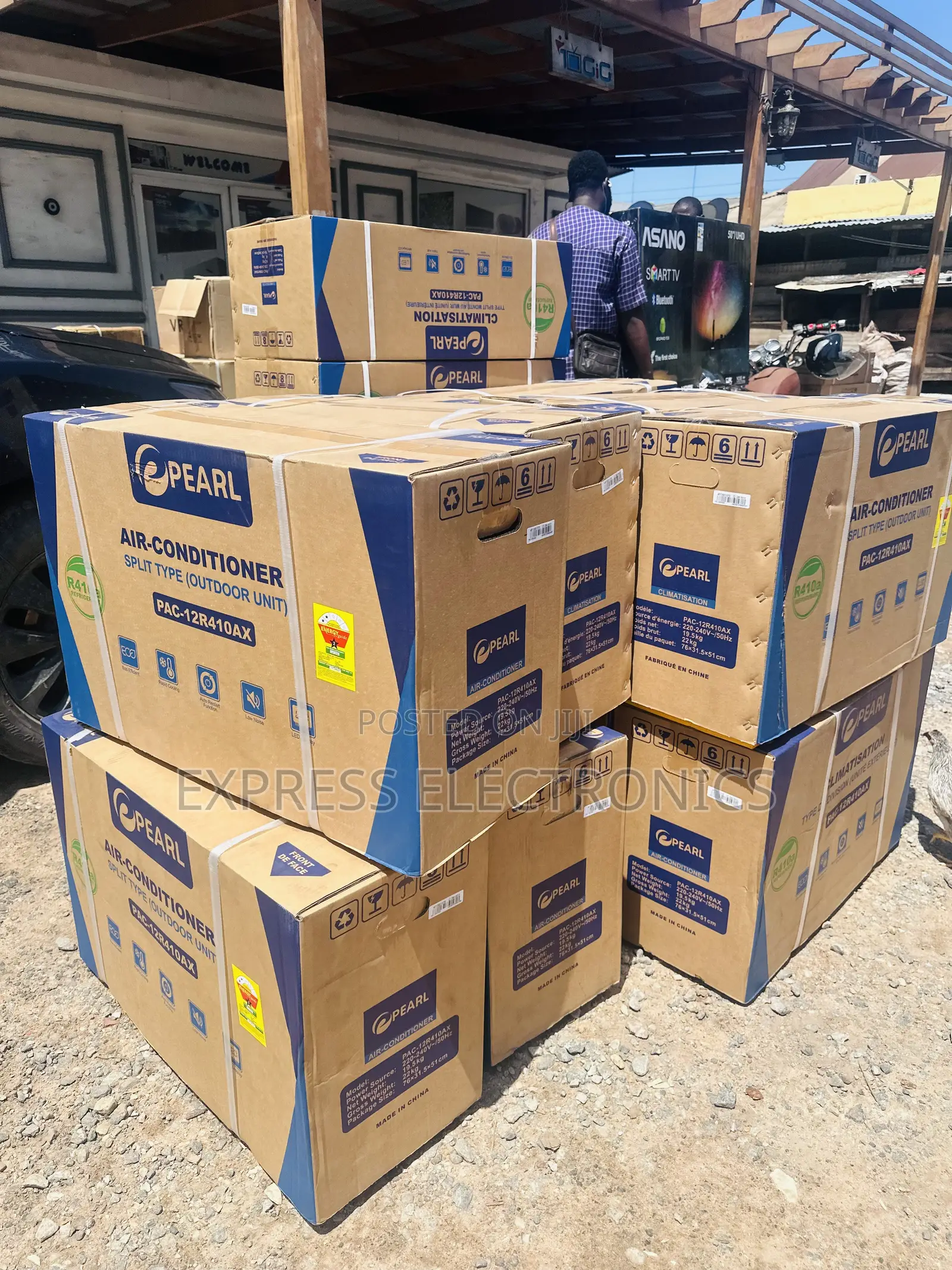 2-Ways Draining Split R410 Gas Black Pearl 1.5hp