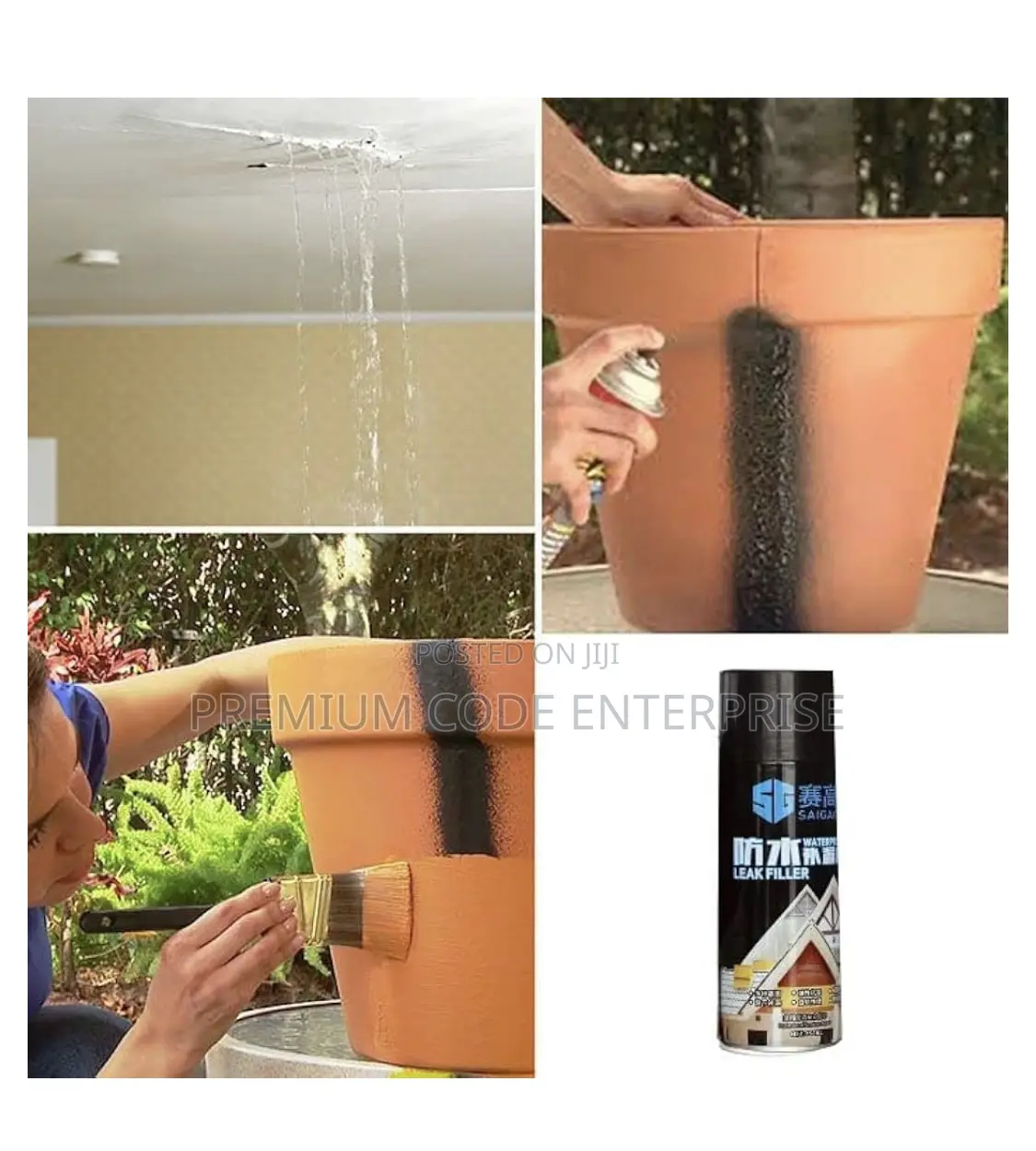 Sealant Spray, Leaksealer, 450ml -Black/Gray/White