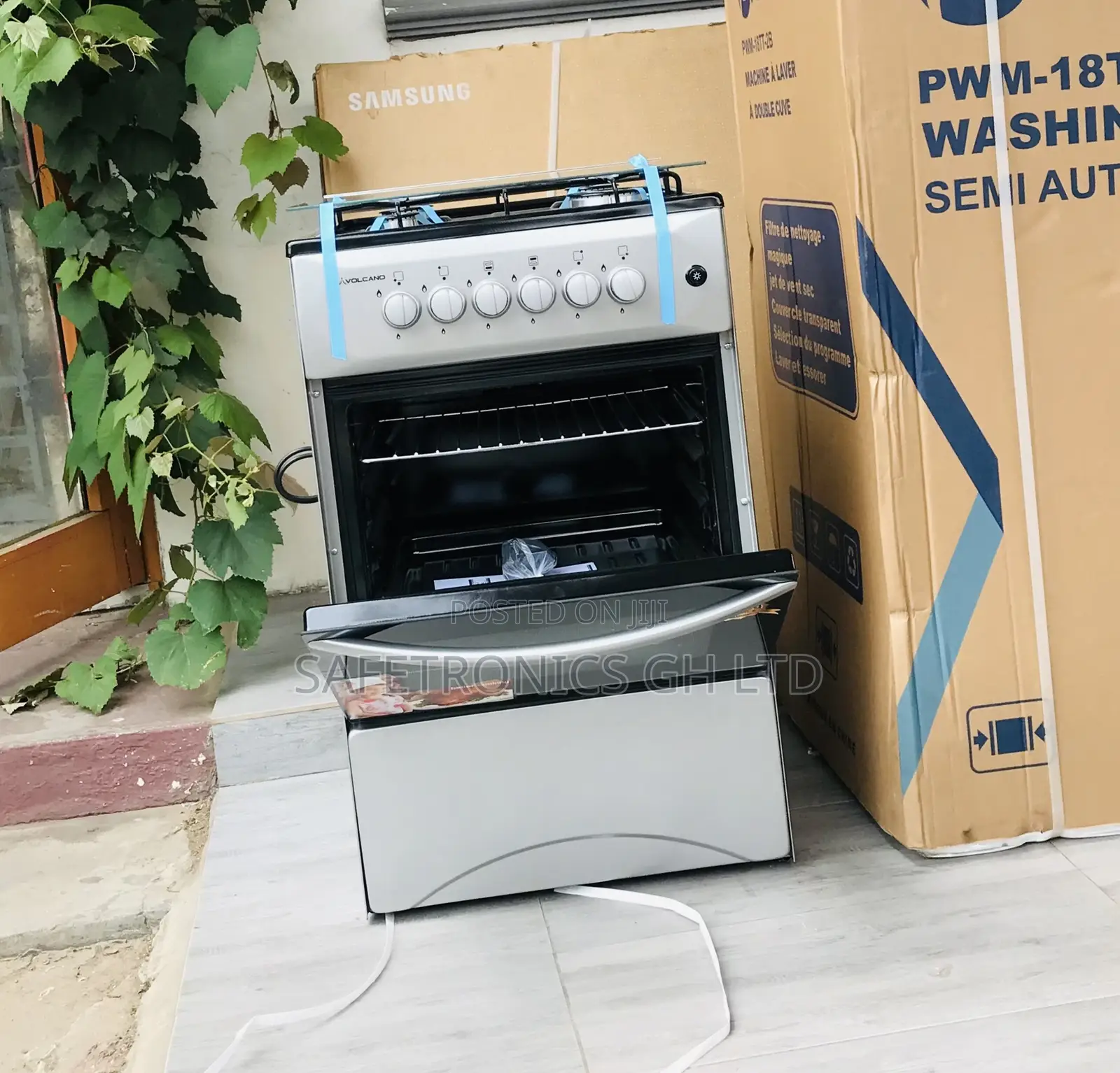 Gray 50by50  Oven With Grill 4 Gas Volcano
