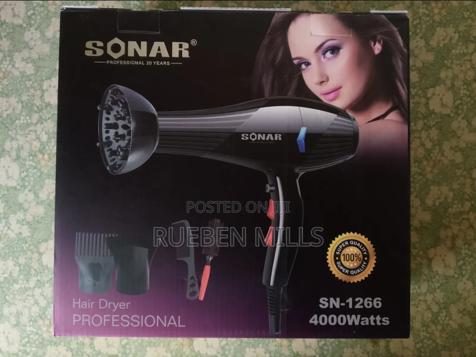 Handheld Sonar Sn-1266 Five in One Hair Dryer With Comb