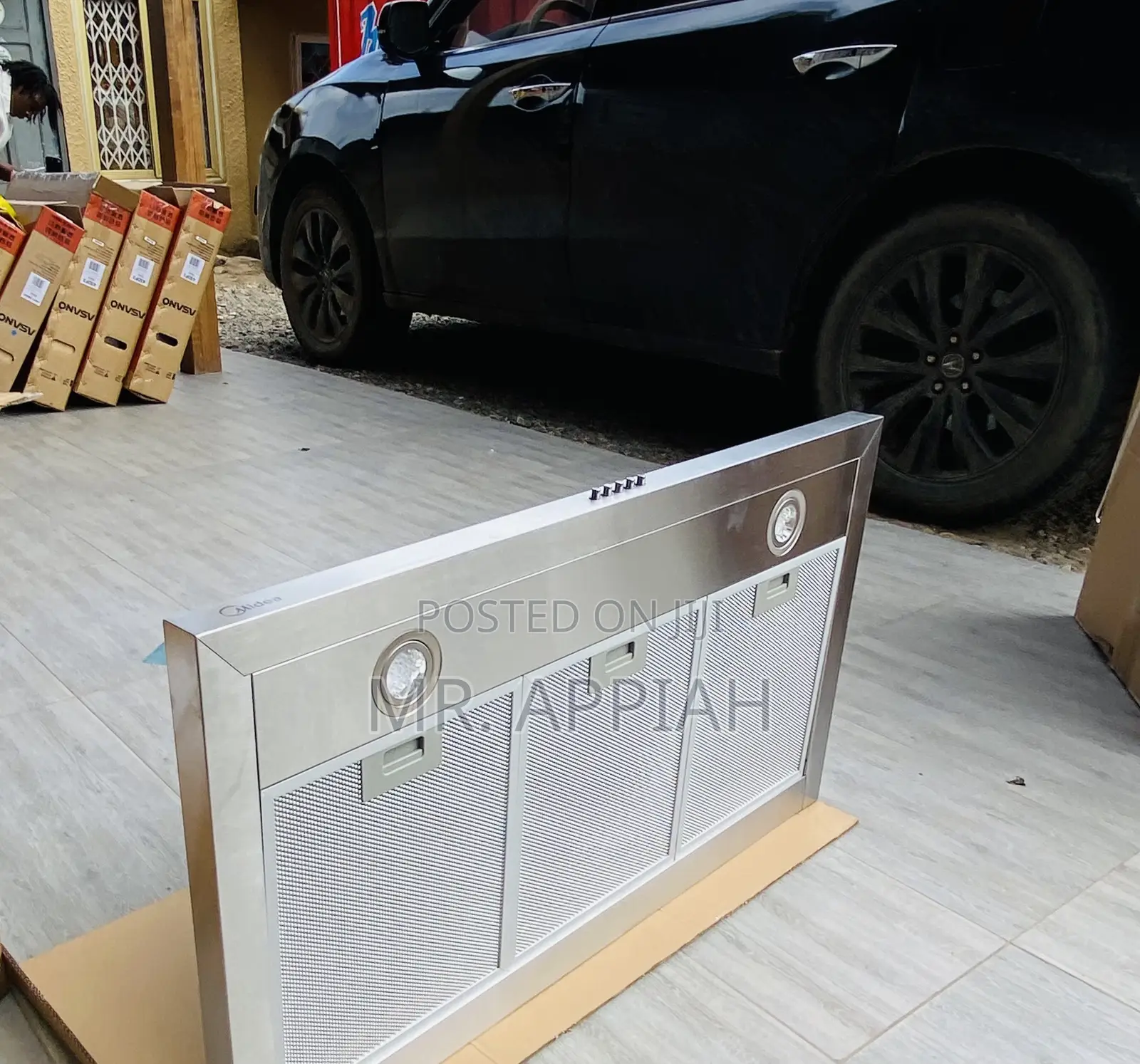 Brand New Midea 90M21 90cm Electric Range Hood(Gray).