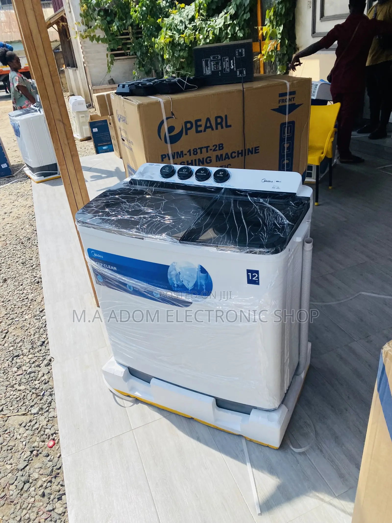 Midea 12kg Twin Tub Electric Washing Machine With Spin/Dry.