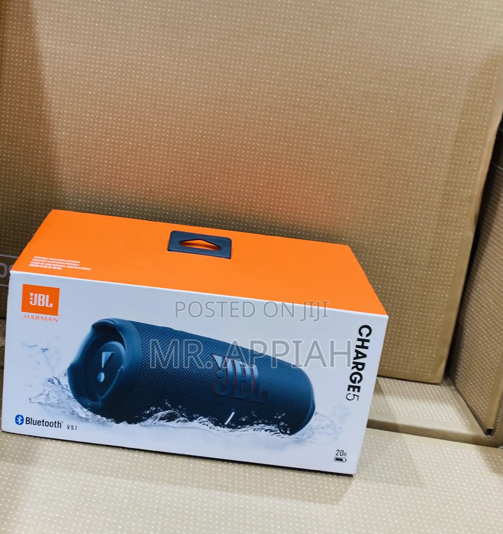 Elegantly Designed JBL Charge 5 Portable Wireless Speaker.