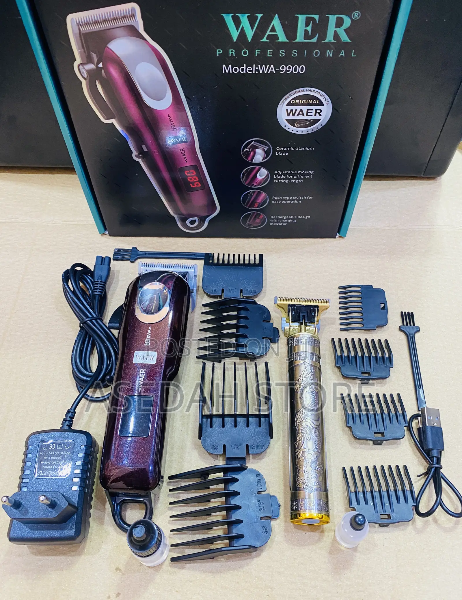 Rechargeable Double Clipper Waer Professional