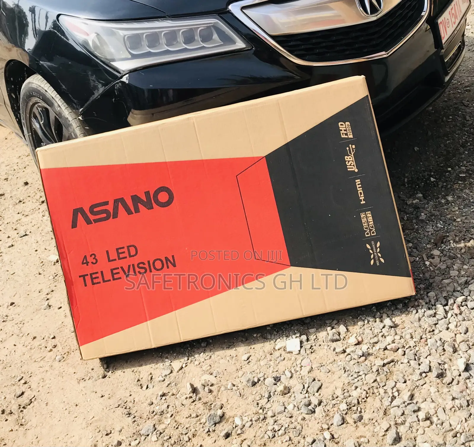 Full HD Asano 43 Inches Glossy Led Black Tv 