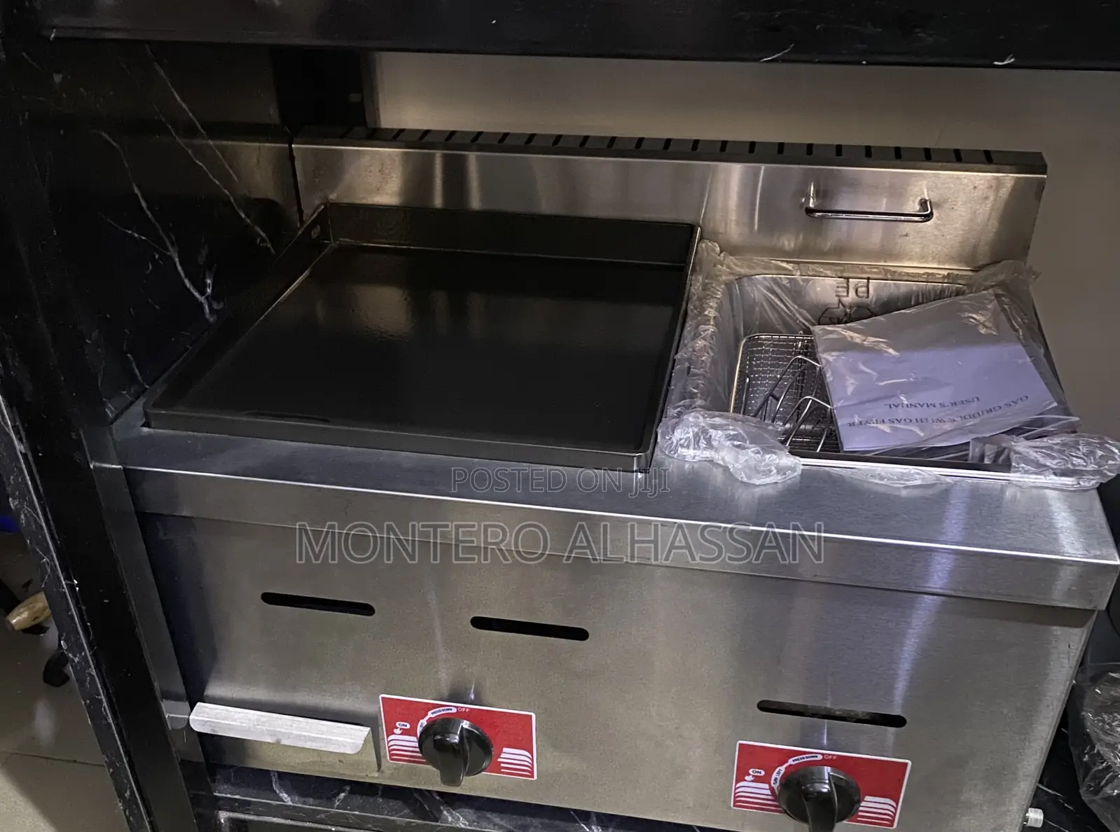 Gas Griddle With Gas Fryer