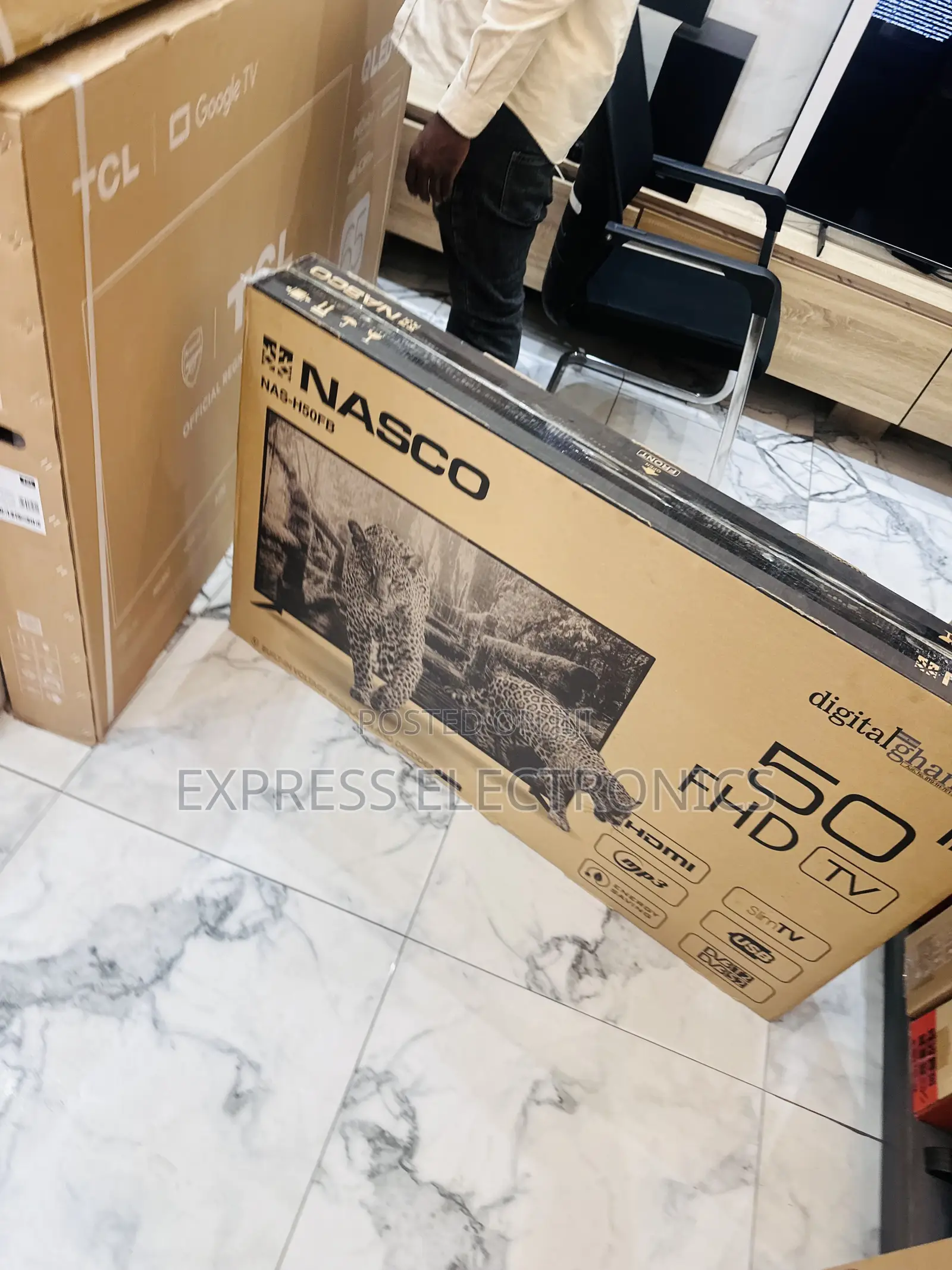 Wide View FHD Satellite Digital Nasco 50” Television