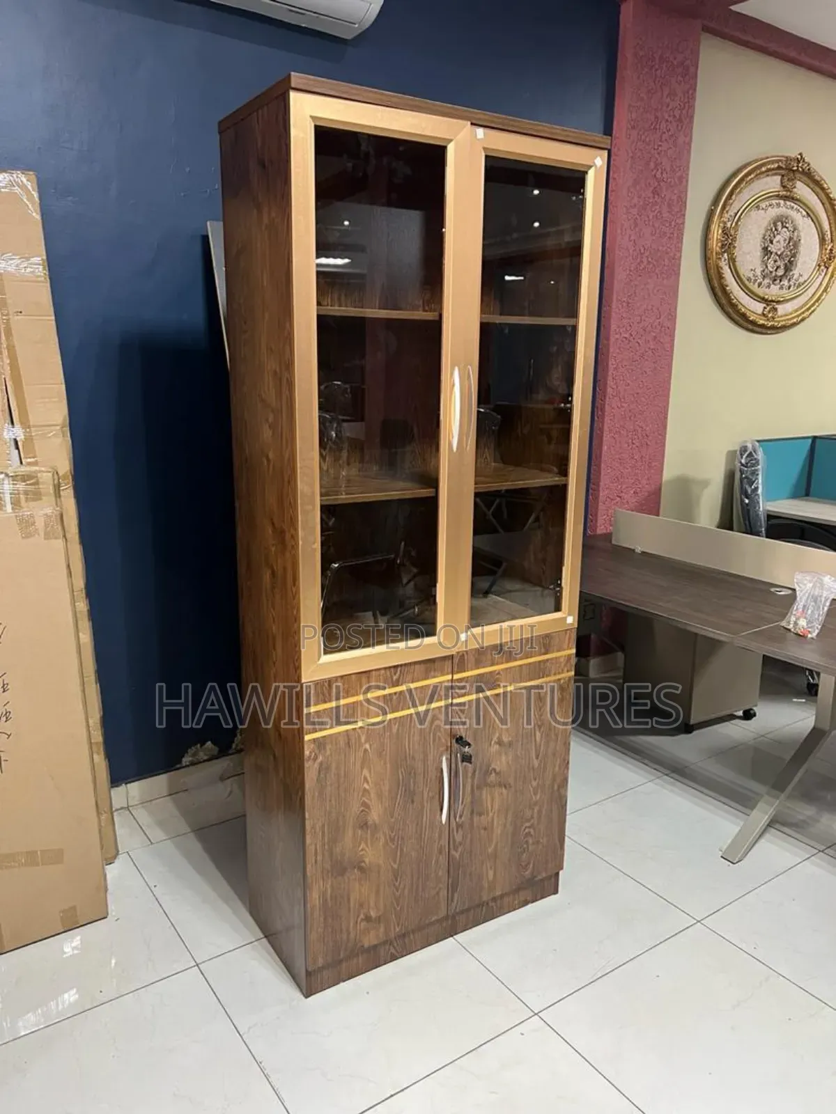Office Wooden Cabinet Shelf.