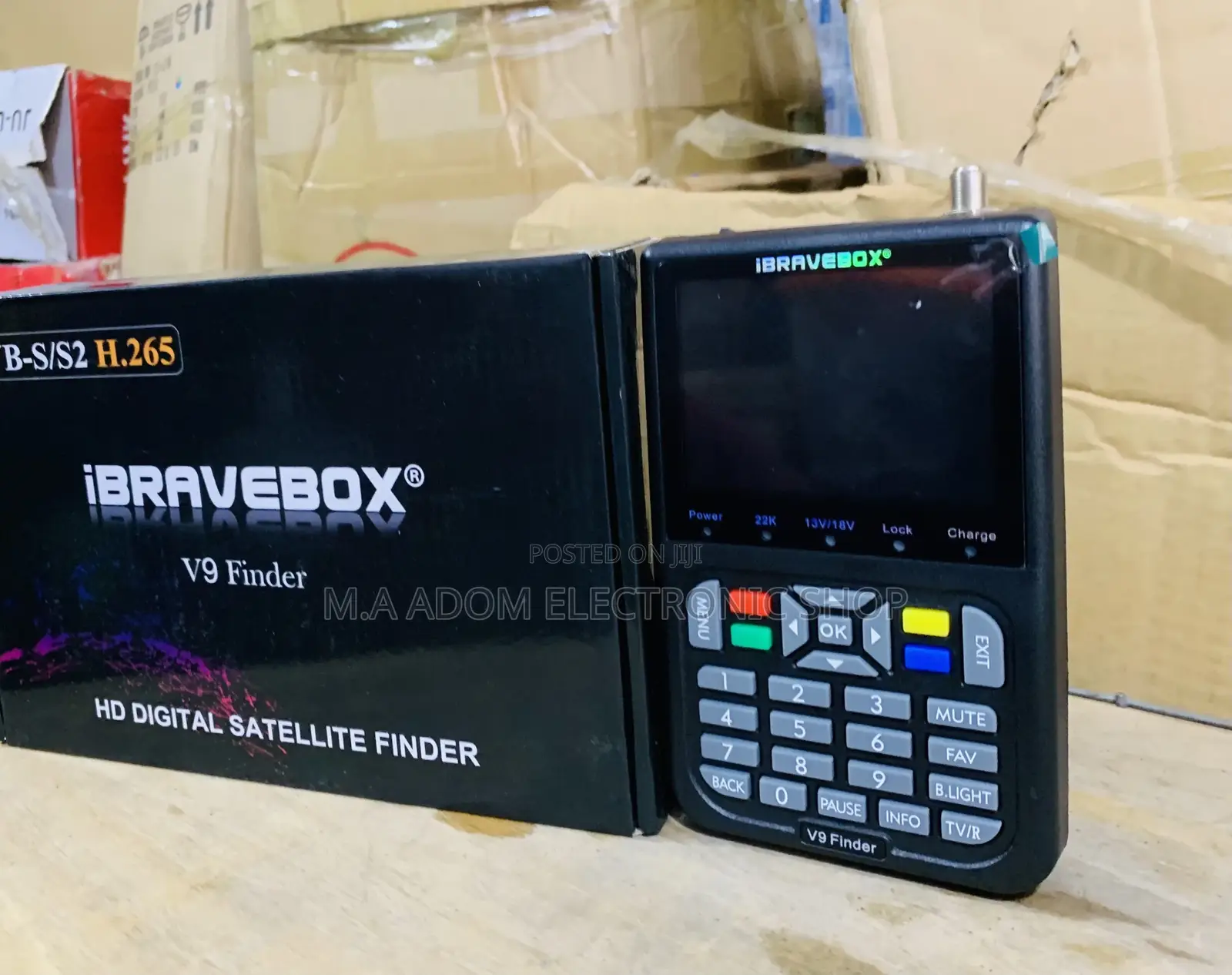 Authentic Ibravebox V9 Satellite Detector Finder(Black).