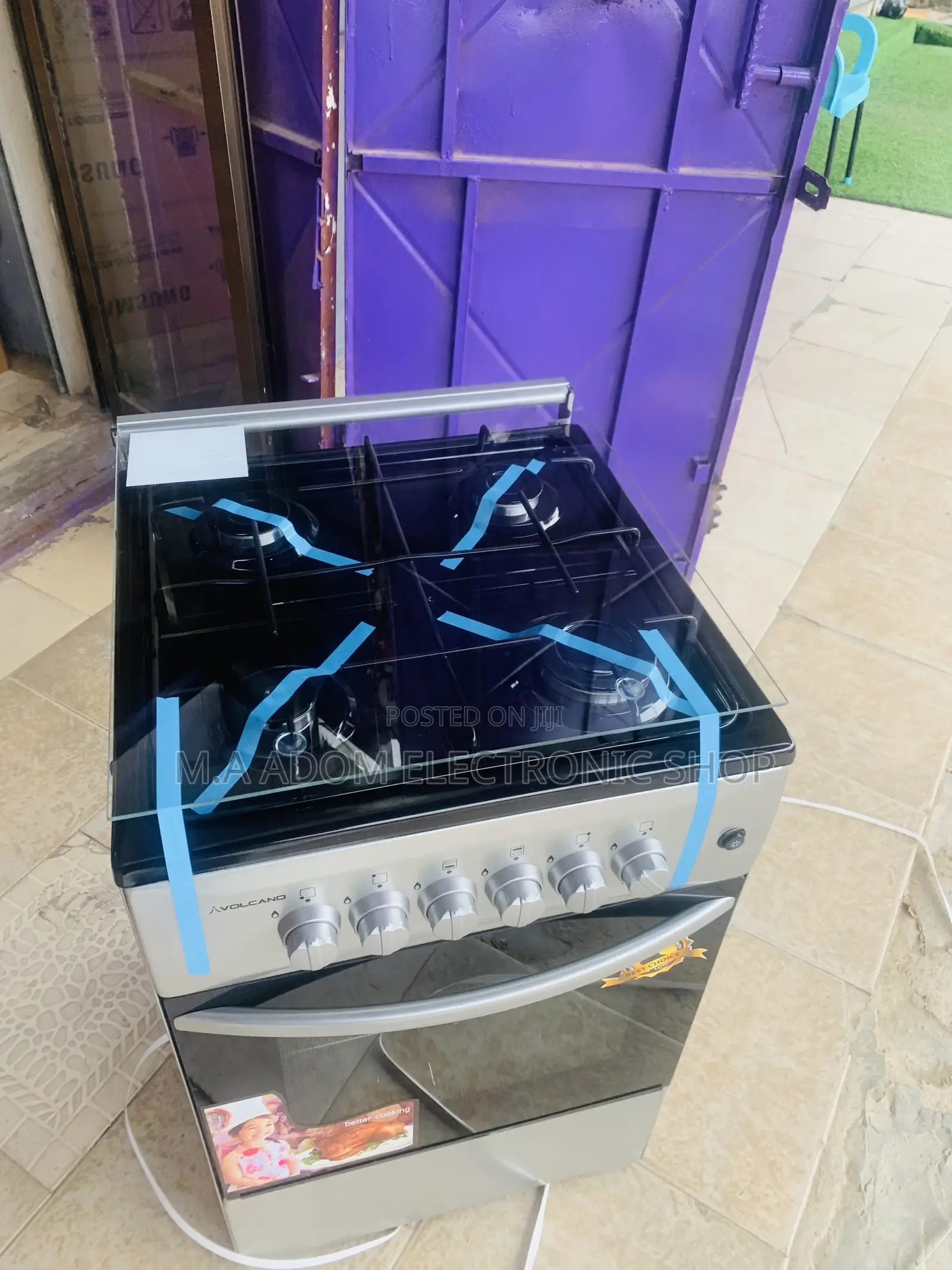 Elegantly Designed Volcano 50x50 Oven Grill 4 Burner,Gray.