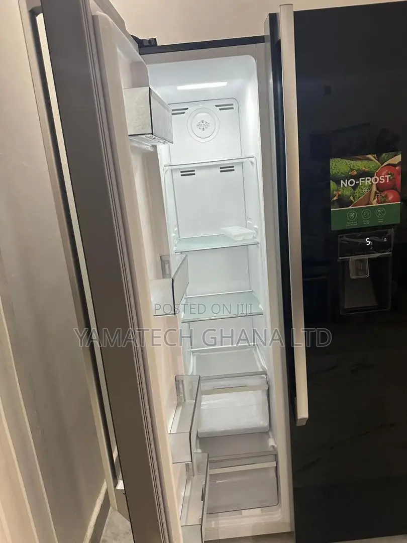 Ultramodern Innova Sidi by Side Black Fridge With Dispenser