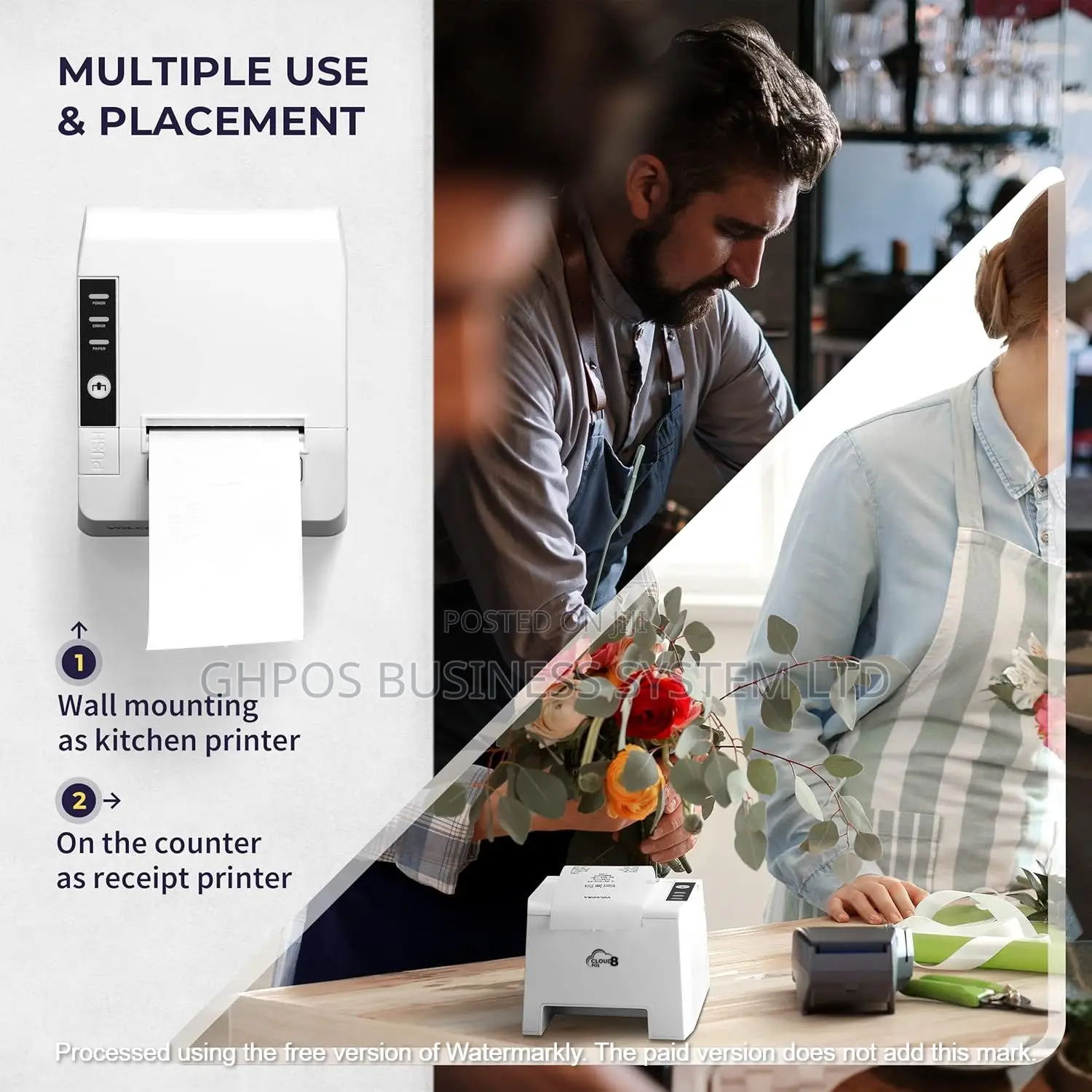 Cloud8pos C8 Receipt Printer Usb Bluetooth
