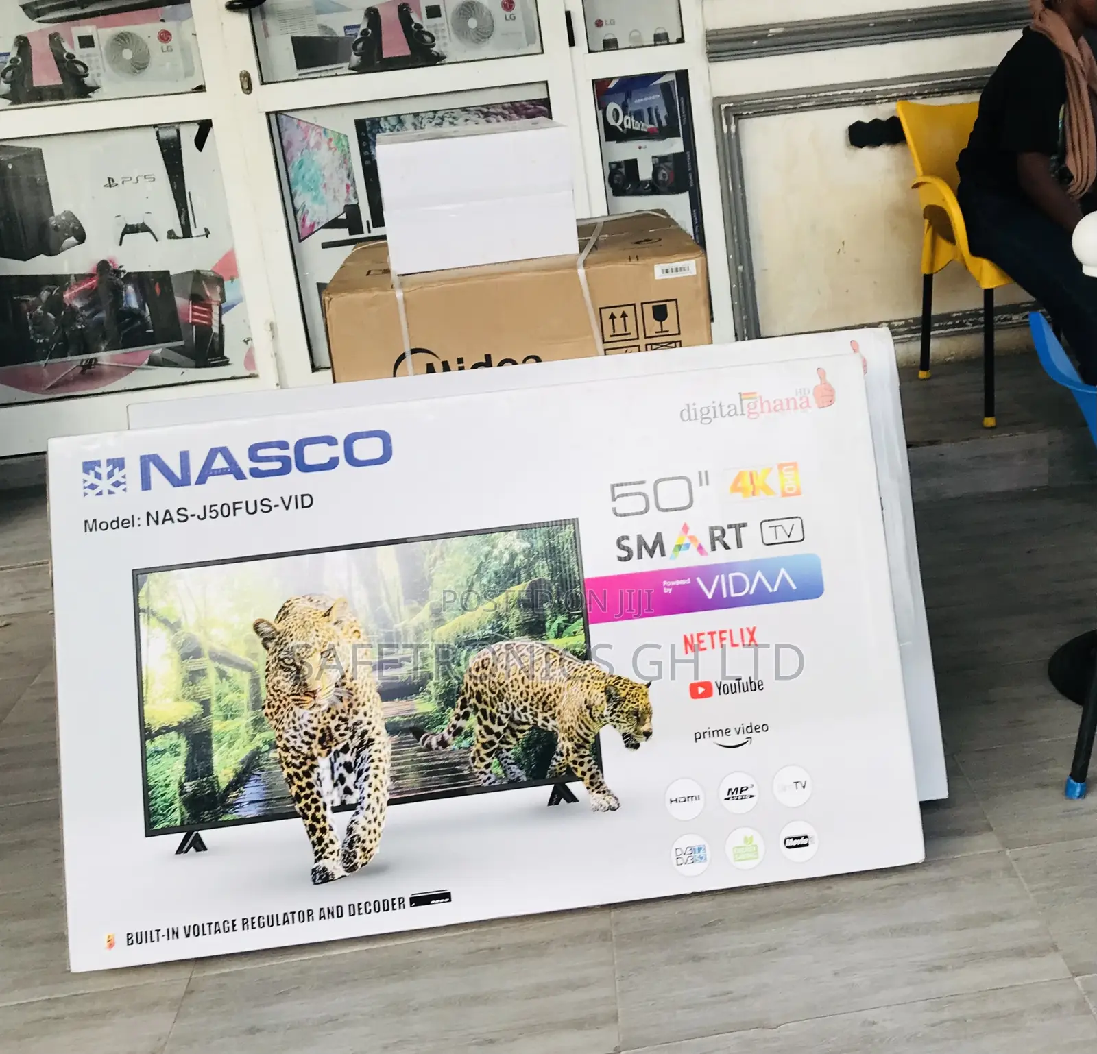 Durable New 50 Inch Smart Nasco Led (Black) Television 