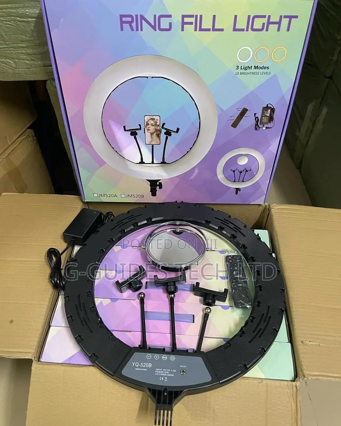 20-Inch Ring Light With Mirror Stand, 20” Ring Fill Light