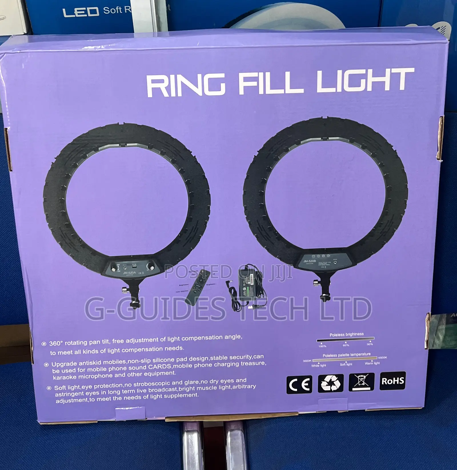 20-Inch Ring Light With Mirror Stand, 20” Ring Fill Light