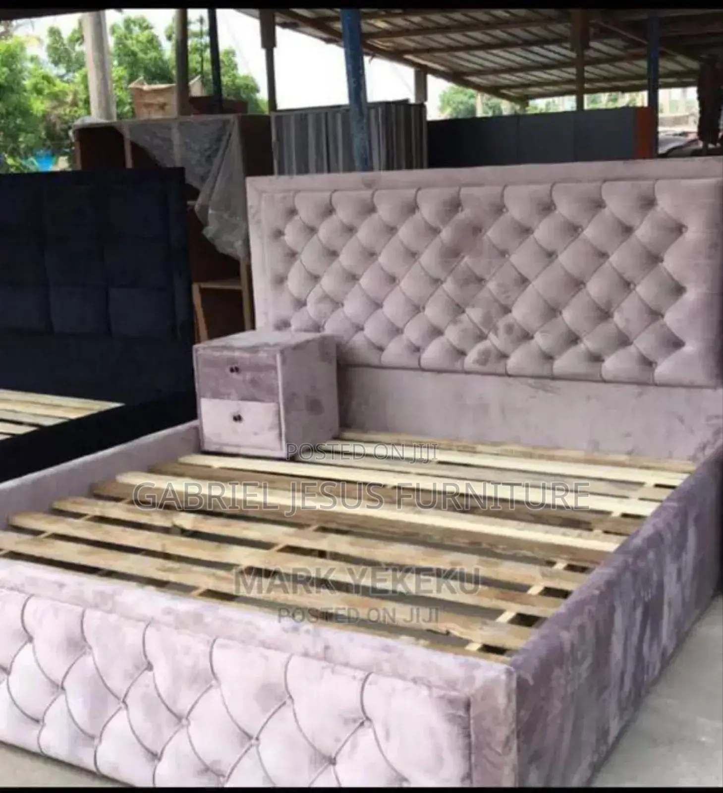 Queen Size Bed Frame With Side Drawer