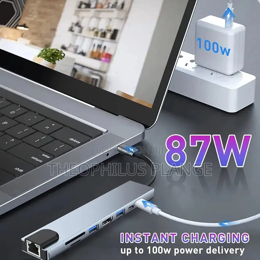 USB C Hub, 8 In 1 Usb Adapter With HDMI