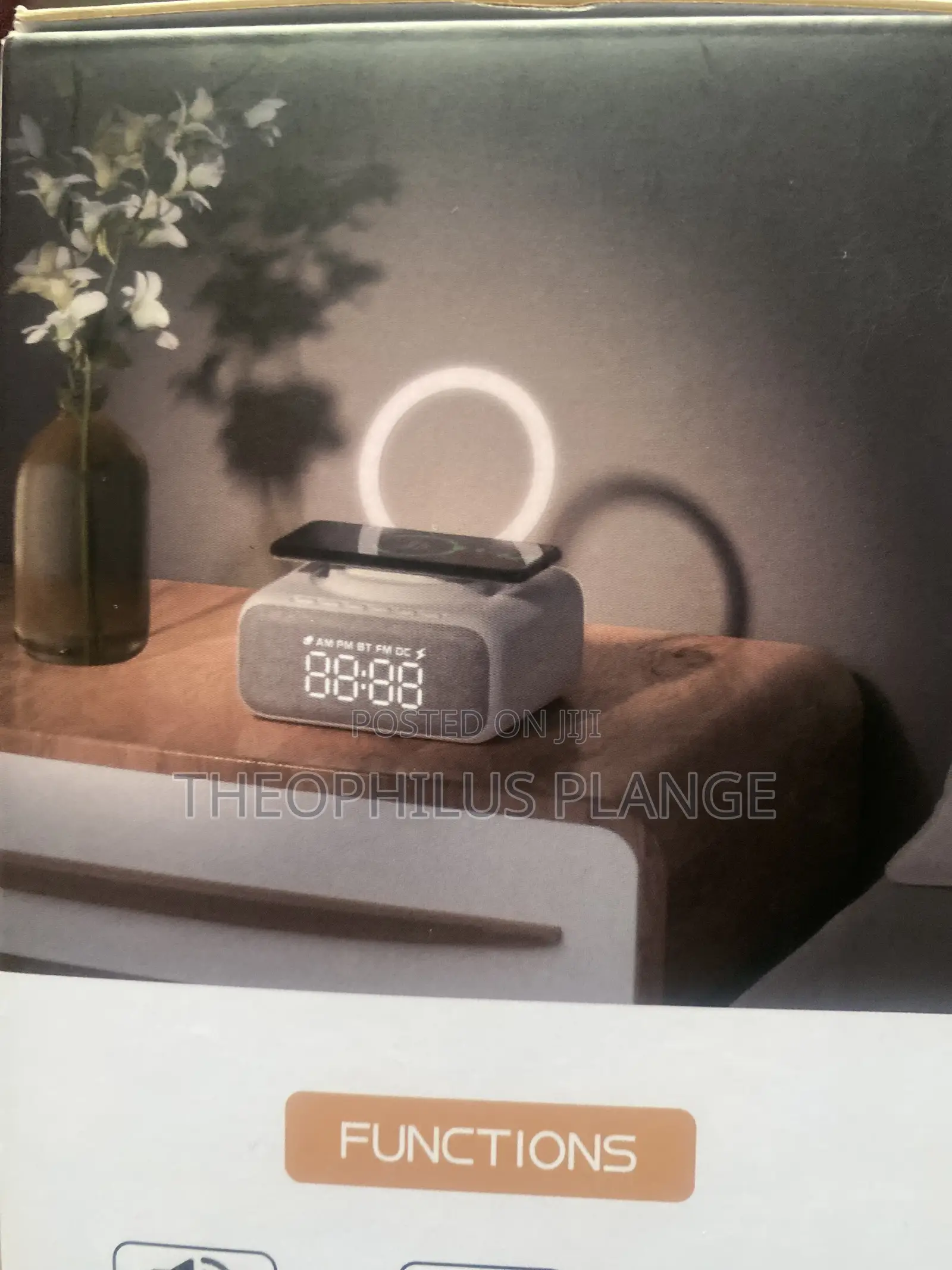 Bluetooth Speaker, Wireless Charger, Bedside Lamp Time D