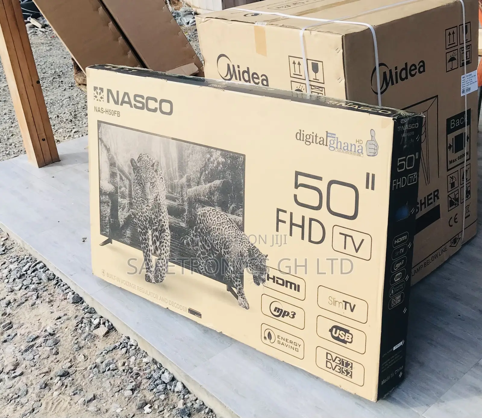 Sealed 50 Inch Nasco Digital Led New (Black) Tv.