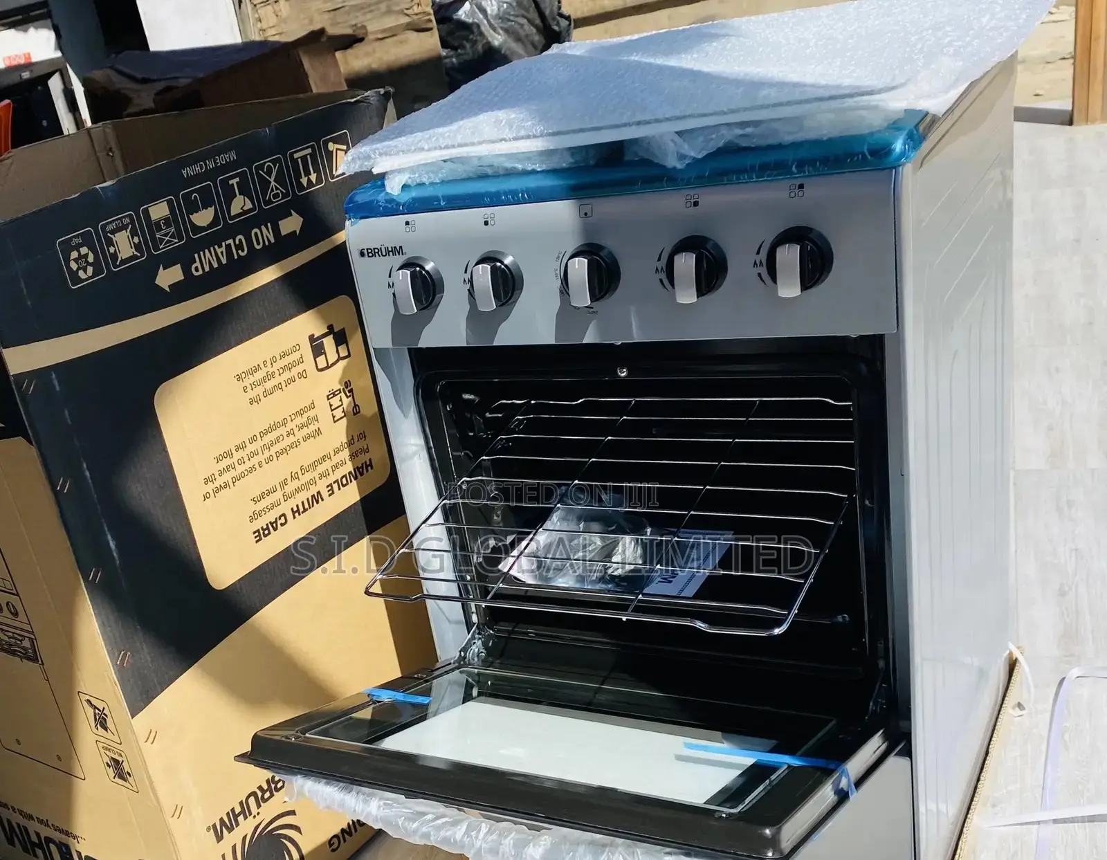 Awesome Bruhm 4 Burner Gas Cooker BGC-5540IB BLACK