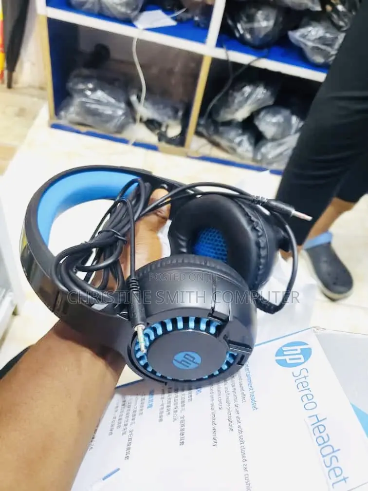 Hp Stereo Adjustable Computer Headset With Mic And Led