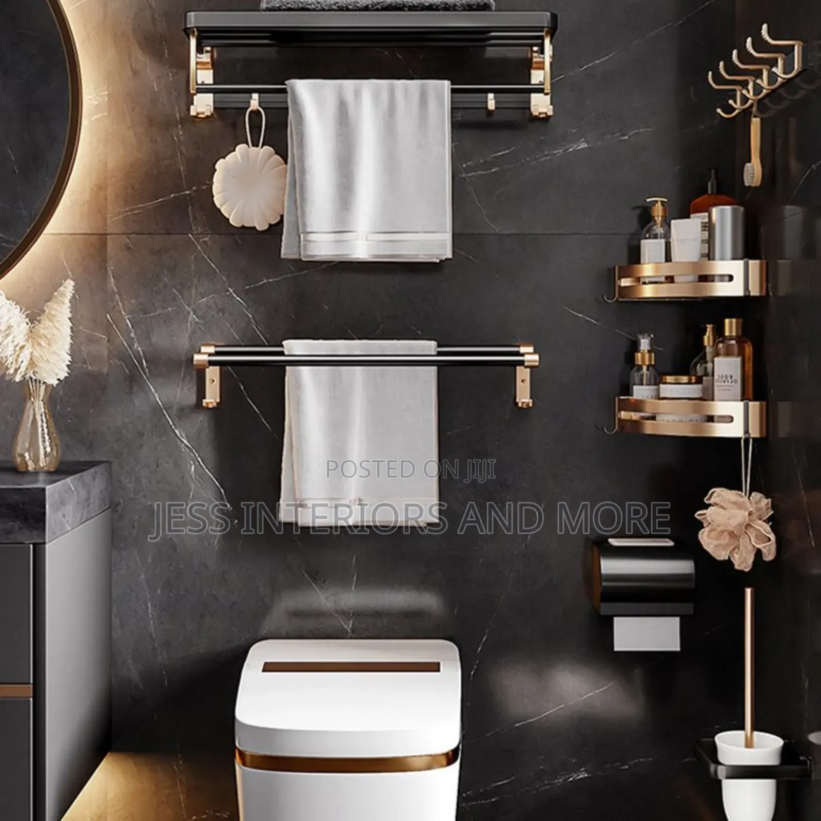7- Piece Bathroom Accessories Wall Mounted