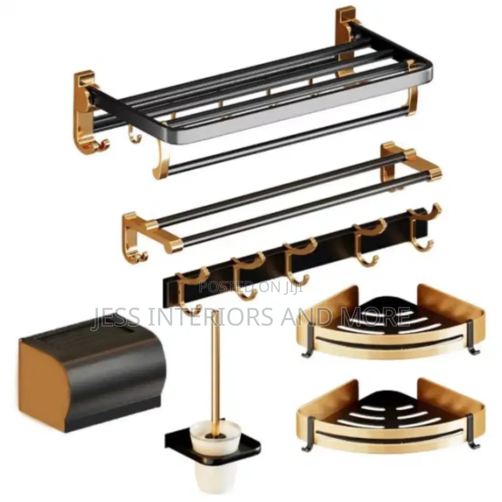 7- Piece Bathroom Accessories Wall Mounted