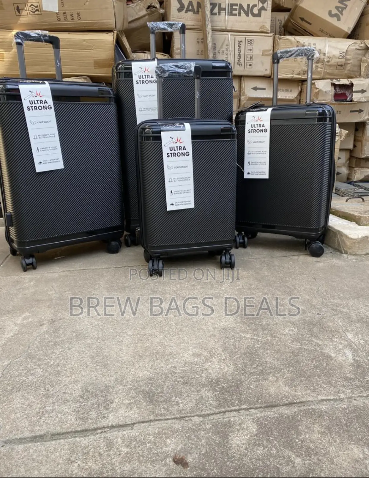 Ultra Strong 4set Black Jony Suitcase for Traveling