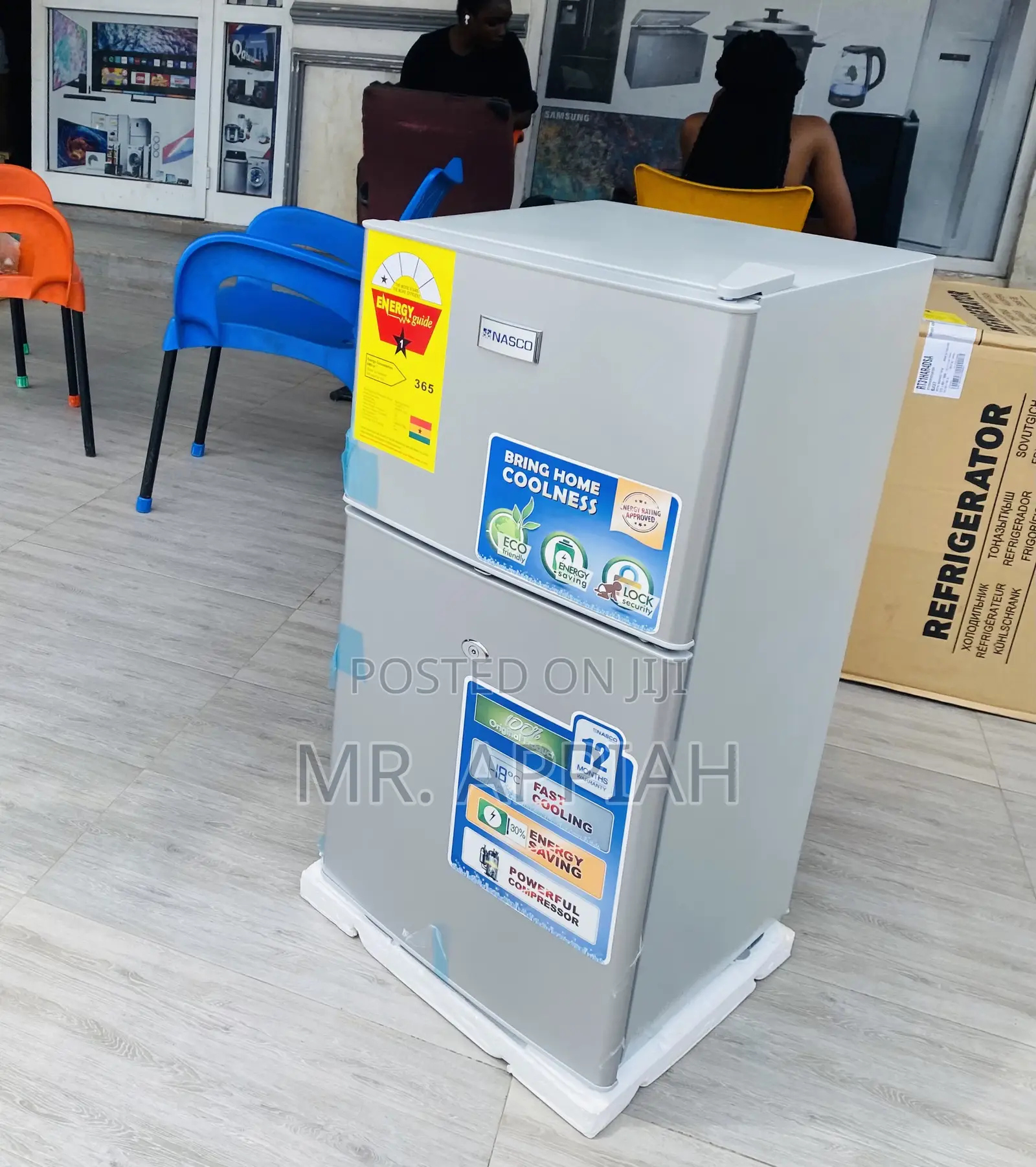 Shop Affordable Nasco 2 Door Electric Table Top Fridge,Gray