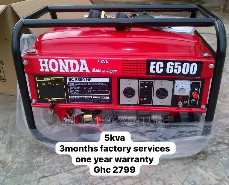 Honda Generator Key Start Petrol Japan Made 6500W 5.0kva