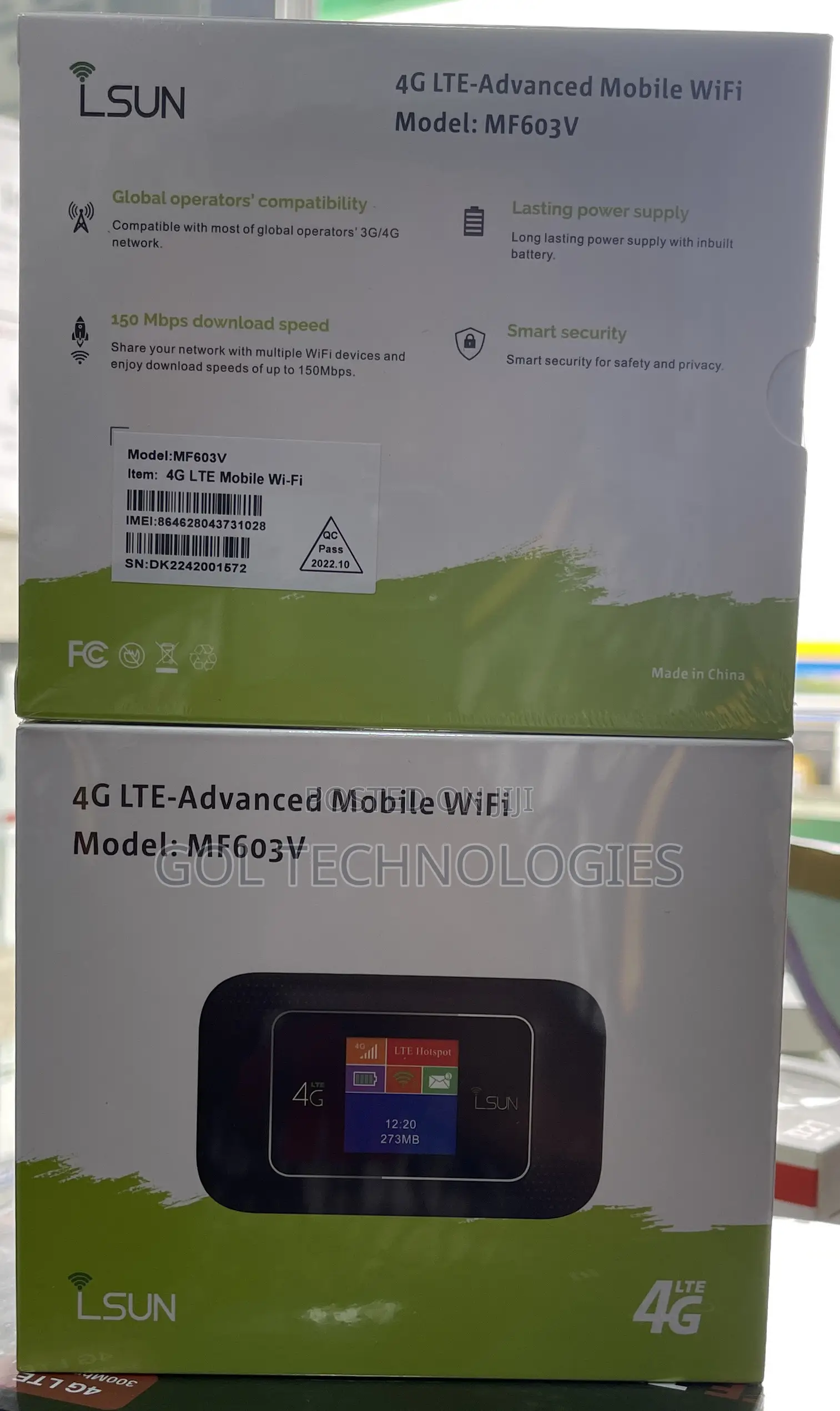 4G Pocket Wifi or Mifi Mini Wifi Mobile Hotspot LSUN
