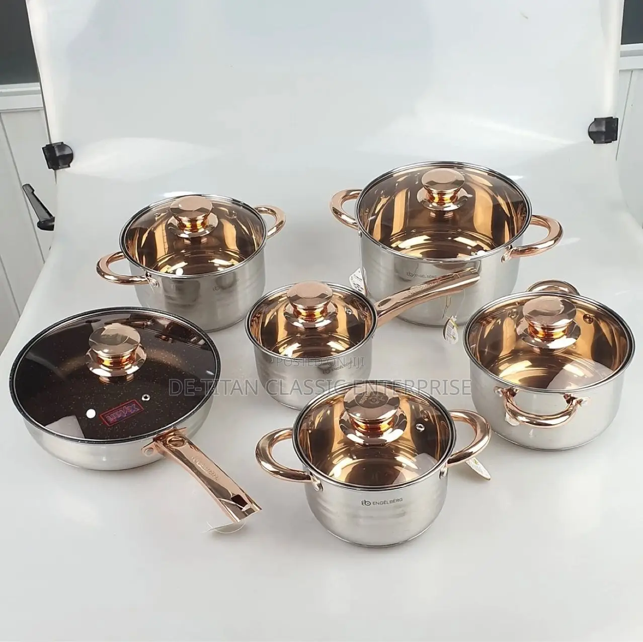High Quality Made in Germany Stainless Steel Cookware-12pcs