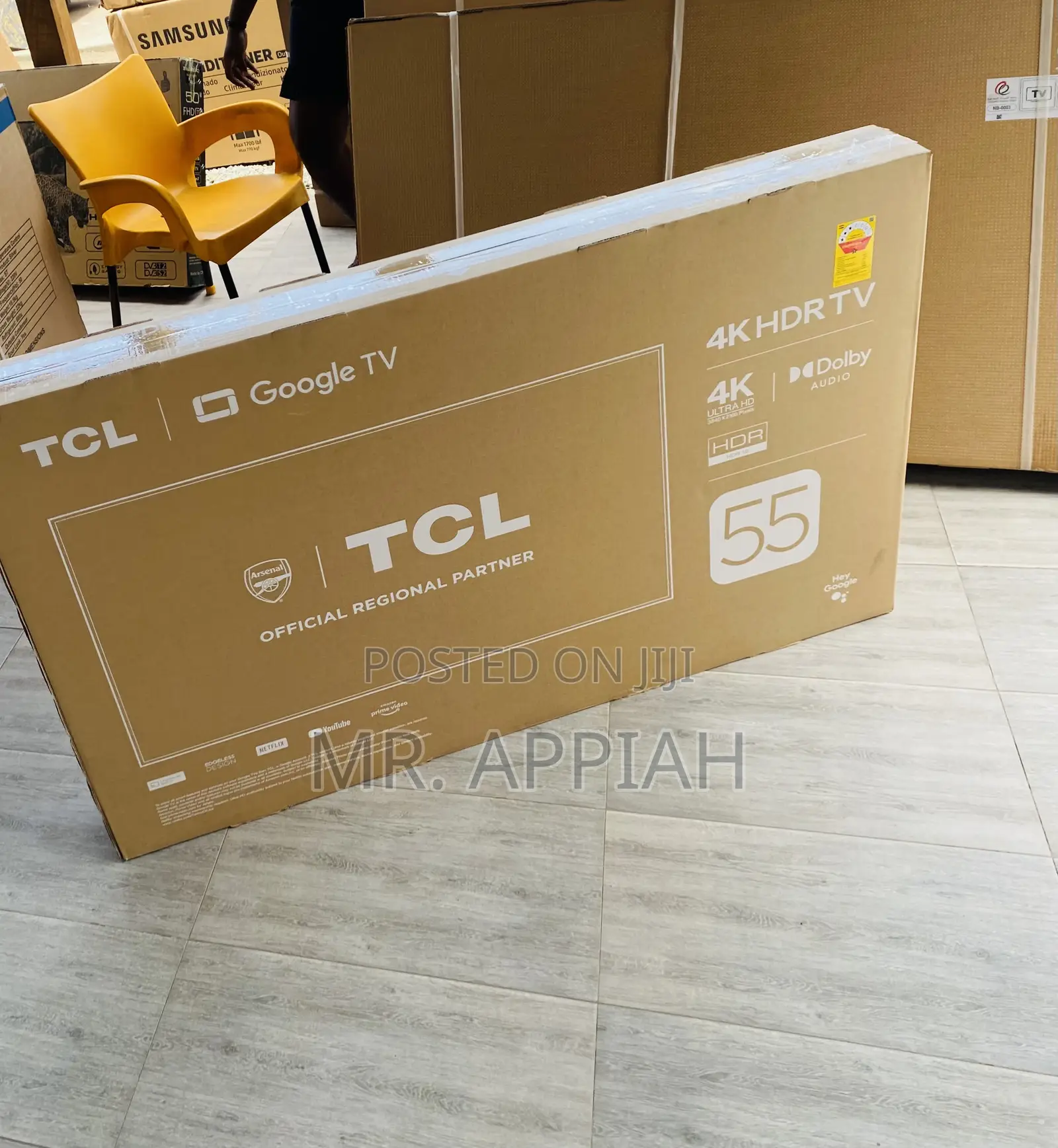 Uhd 55 Inch TCL Smart Android Television(55p635)Black