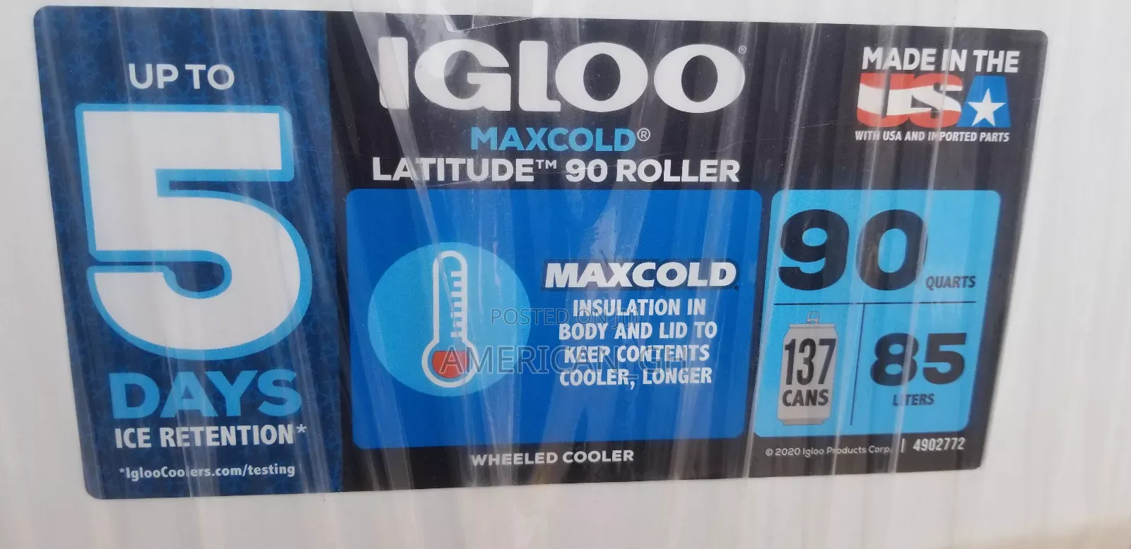 Igloo Maxcold Latitudes 90 Roller (90 Quarts) 85 Litres