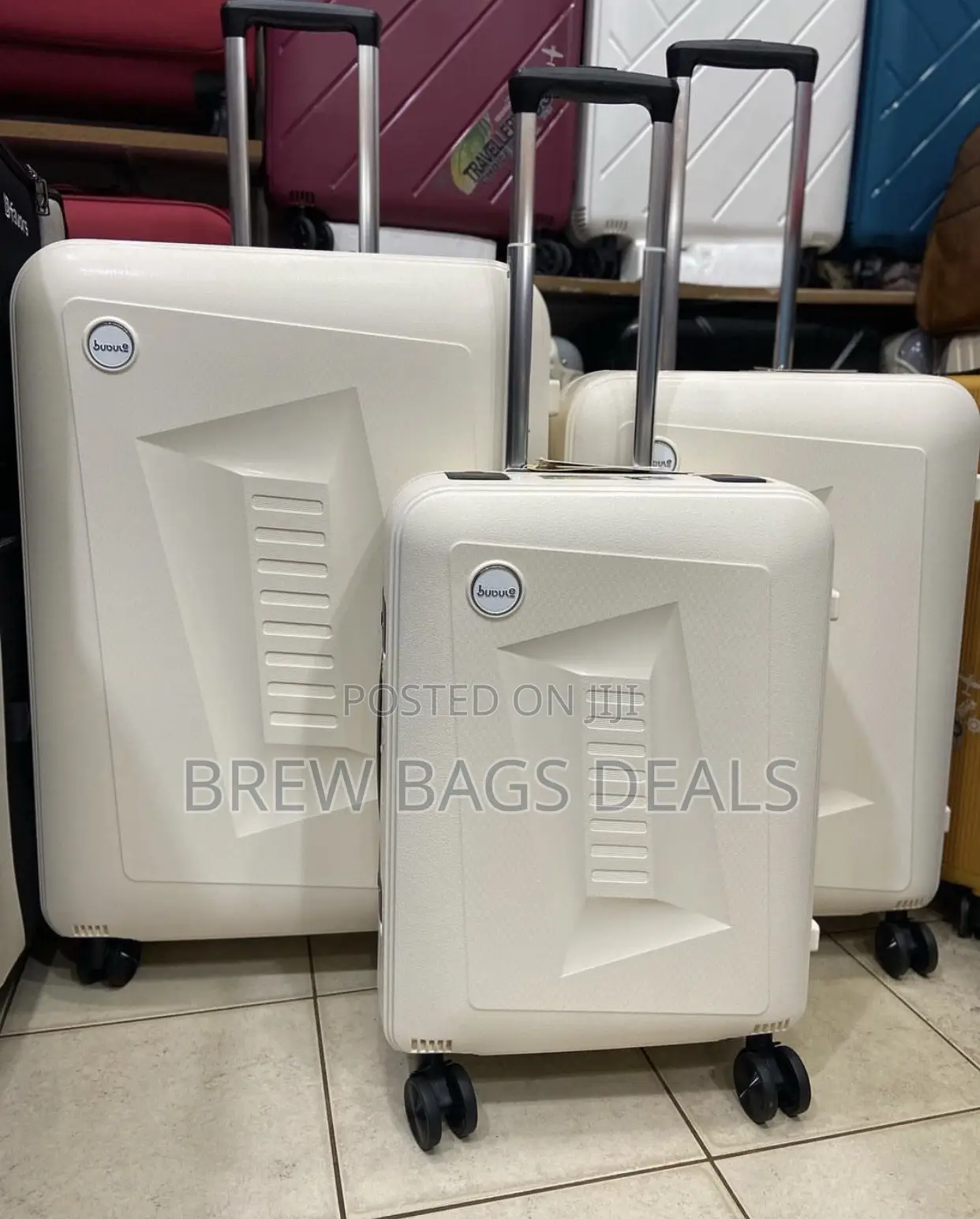 Original Travel Choice Off White 3set Purely Locks Bag