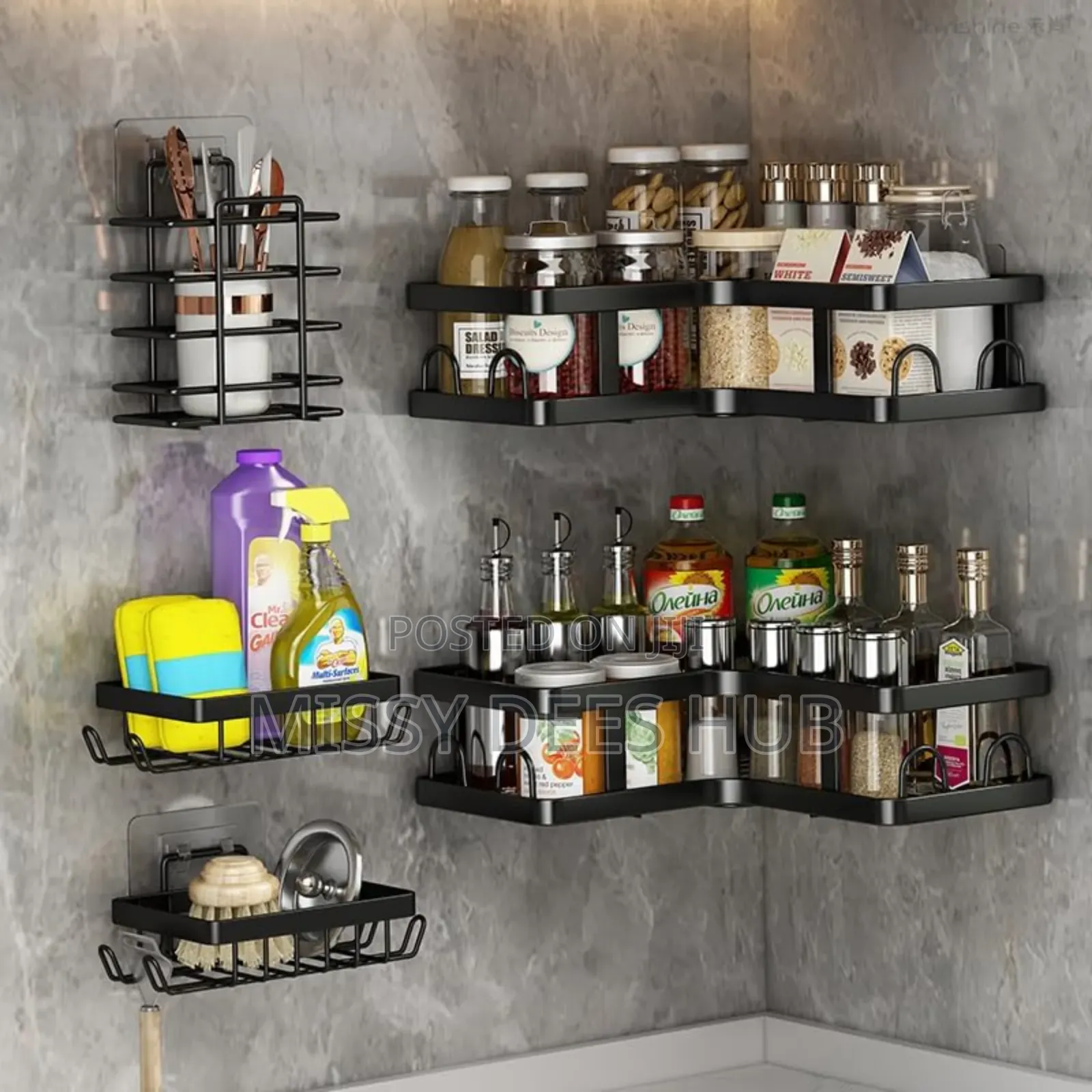 5in1 Corner Shower Caddy Set