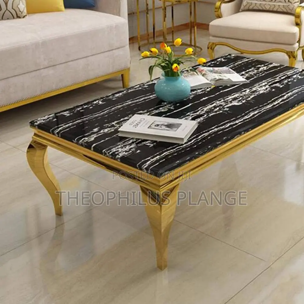 Mable Center Table With Gold Legs