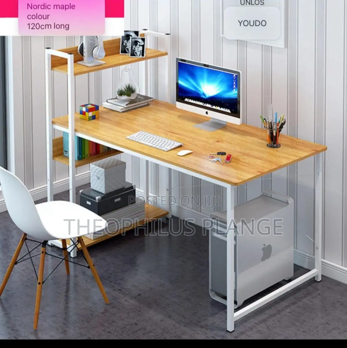 Double Decker Computer Table , Study Table With Shelve