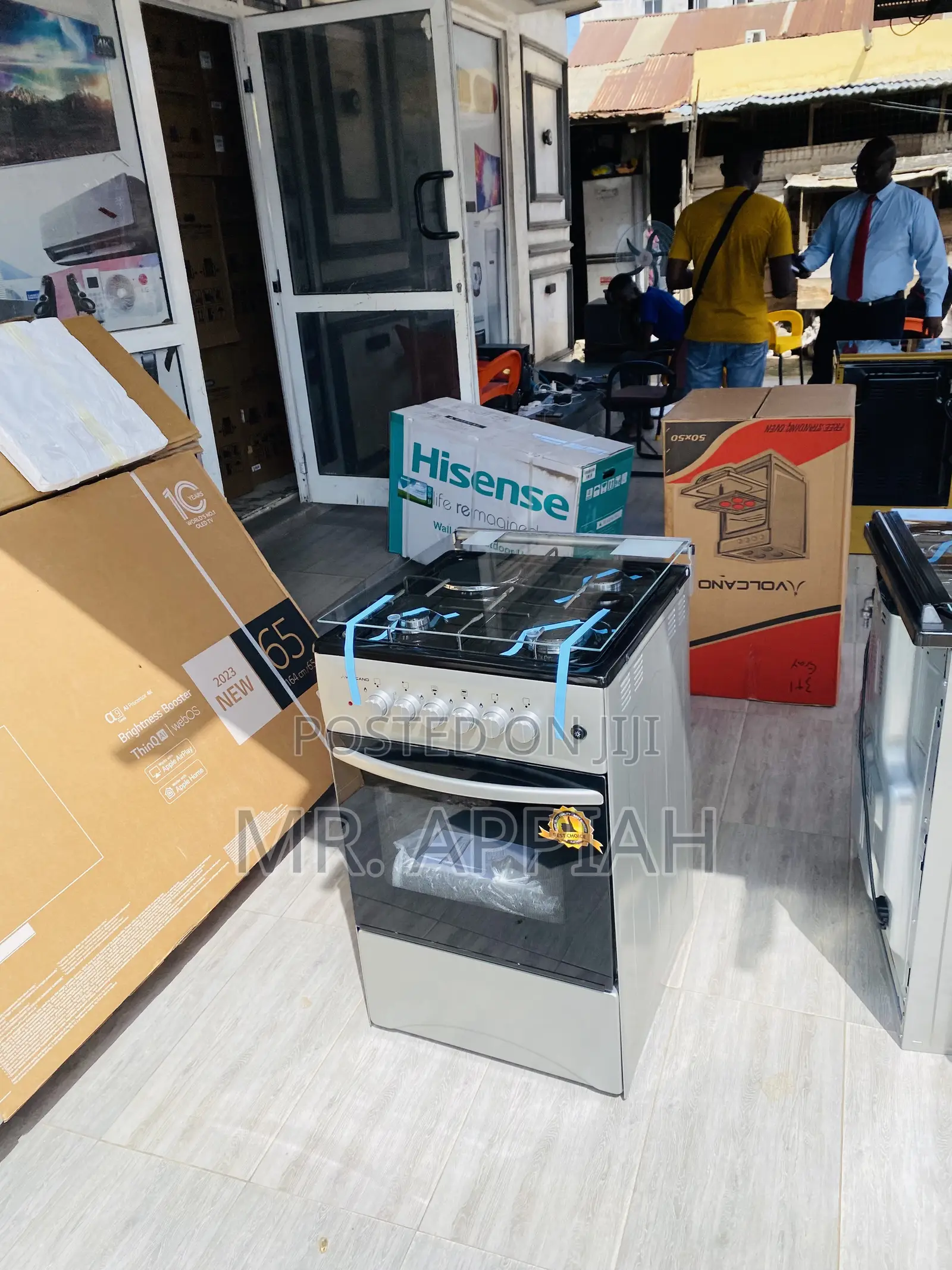 Volcano Gas Oven 3 Gas + 1 Electric Burner Manual Ignition.