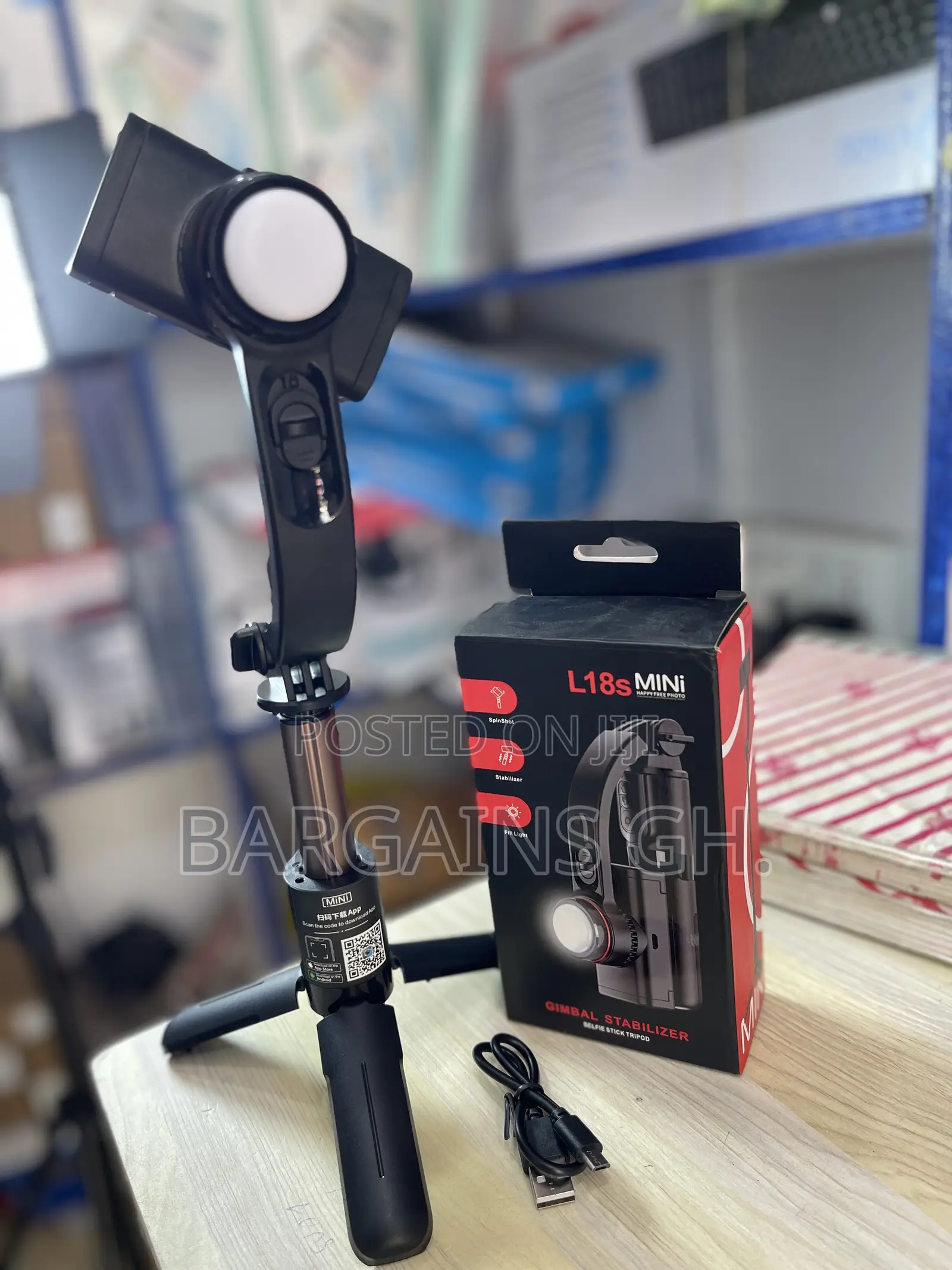 Mini Gimbal Stabilizer L18s With Light