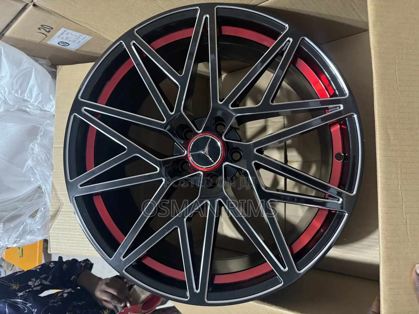 Mercedes Benz Rim Red and Black