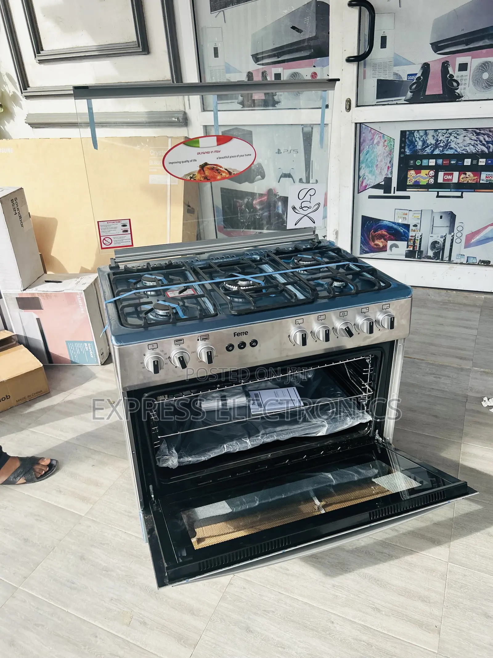 Best Sliver Inox 5burner Oven Ignition 60/90 Ferre