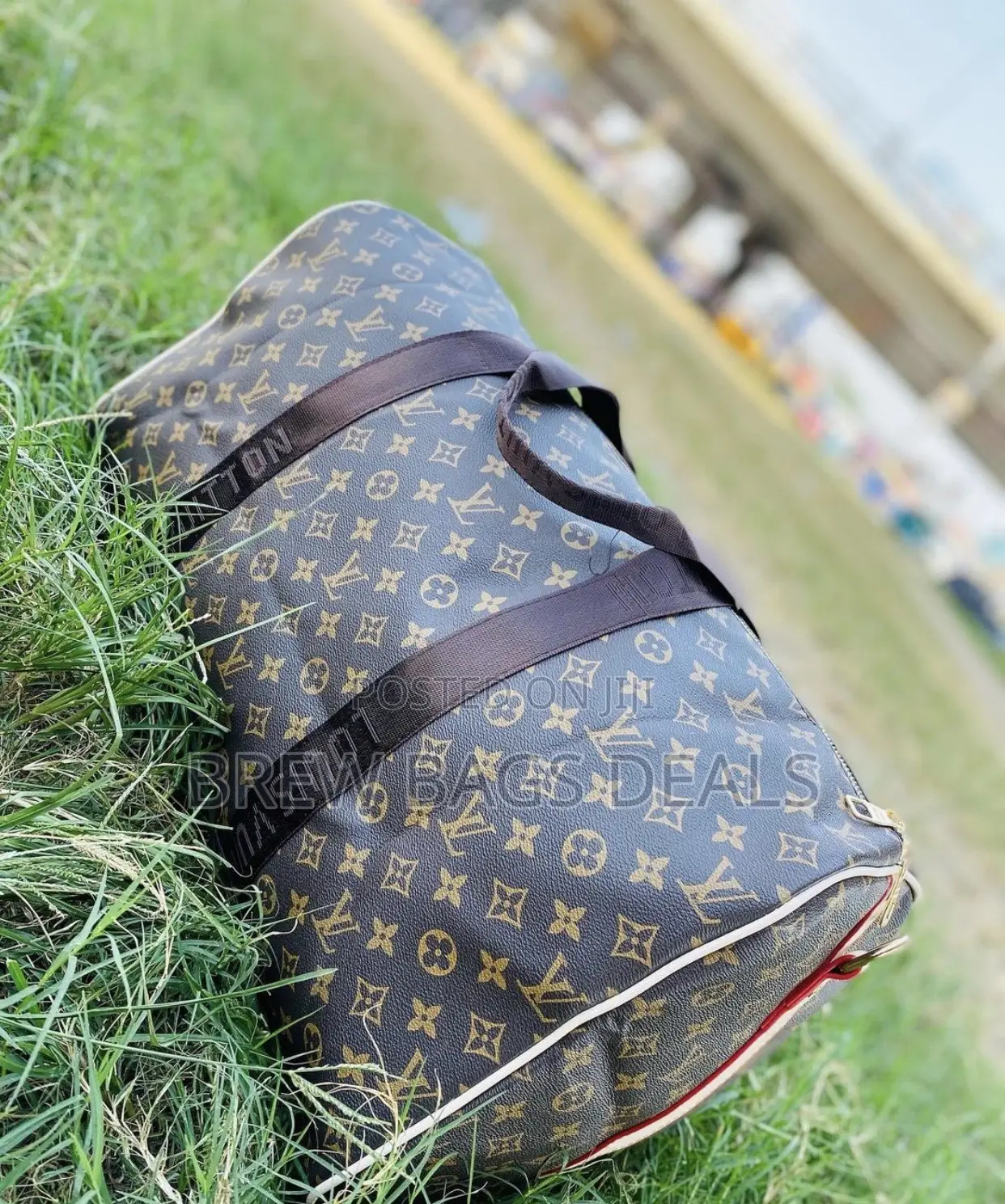 Branded Louis Vuitton Coffee Brown Duffle Traveling Bag
