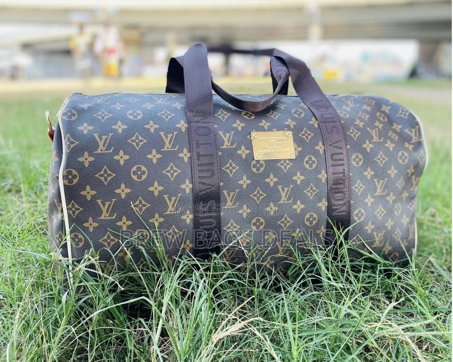 Branded Louis Vuitton Coffee Brown Duffle Traveling Bag