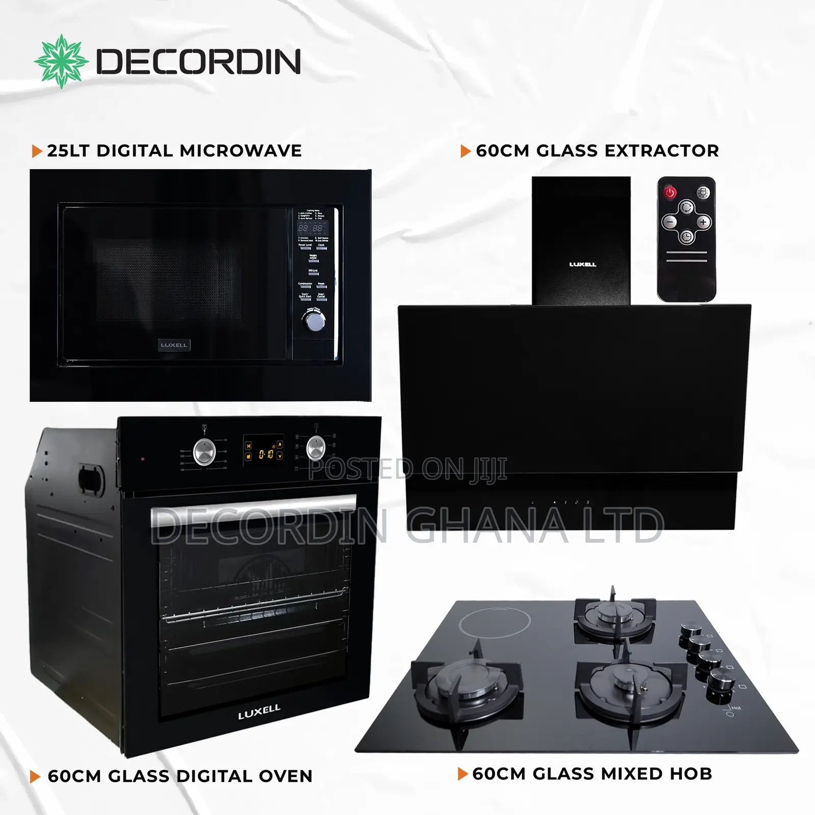 1electric 3gas 60cm Set With Digital Oven and 25l Microwave