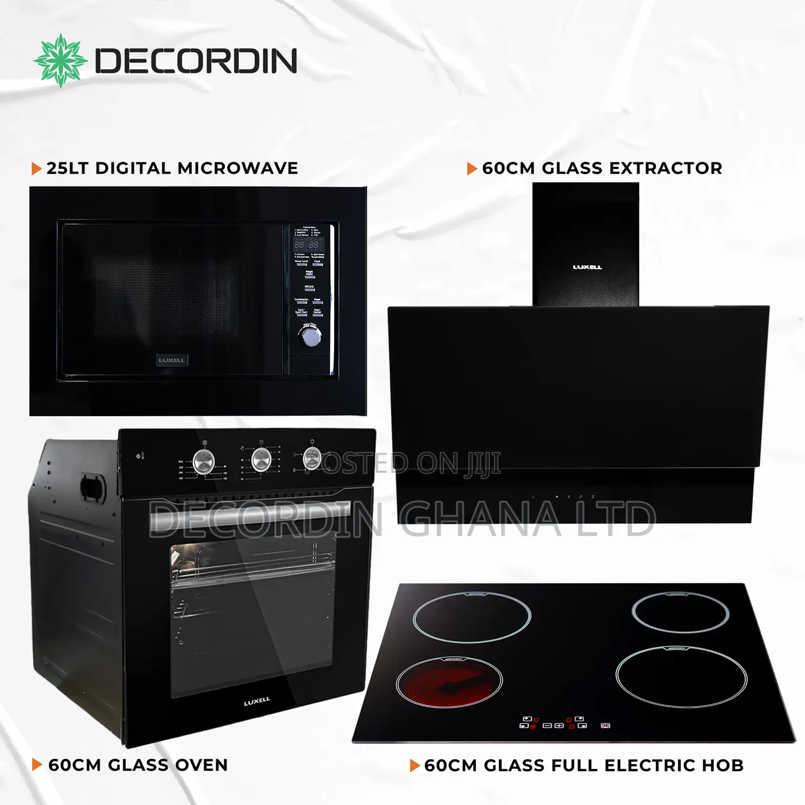Full Electric 60cm Glass Set With 25l Microwave